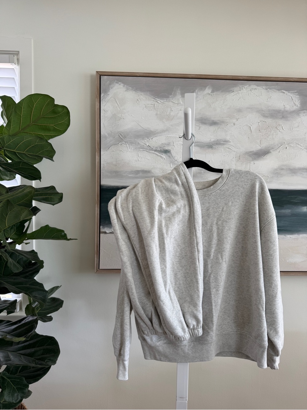 Matching oversized sweatsuit